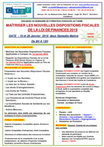 SEMINAIRE LA LOI DE FINANCES 2019 SAMEDI MATIN -1